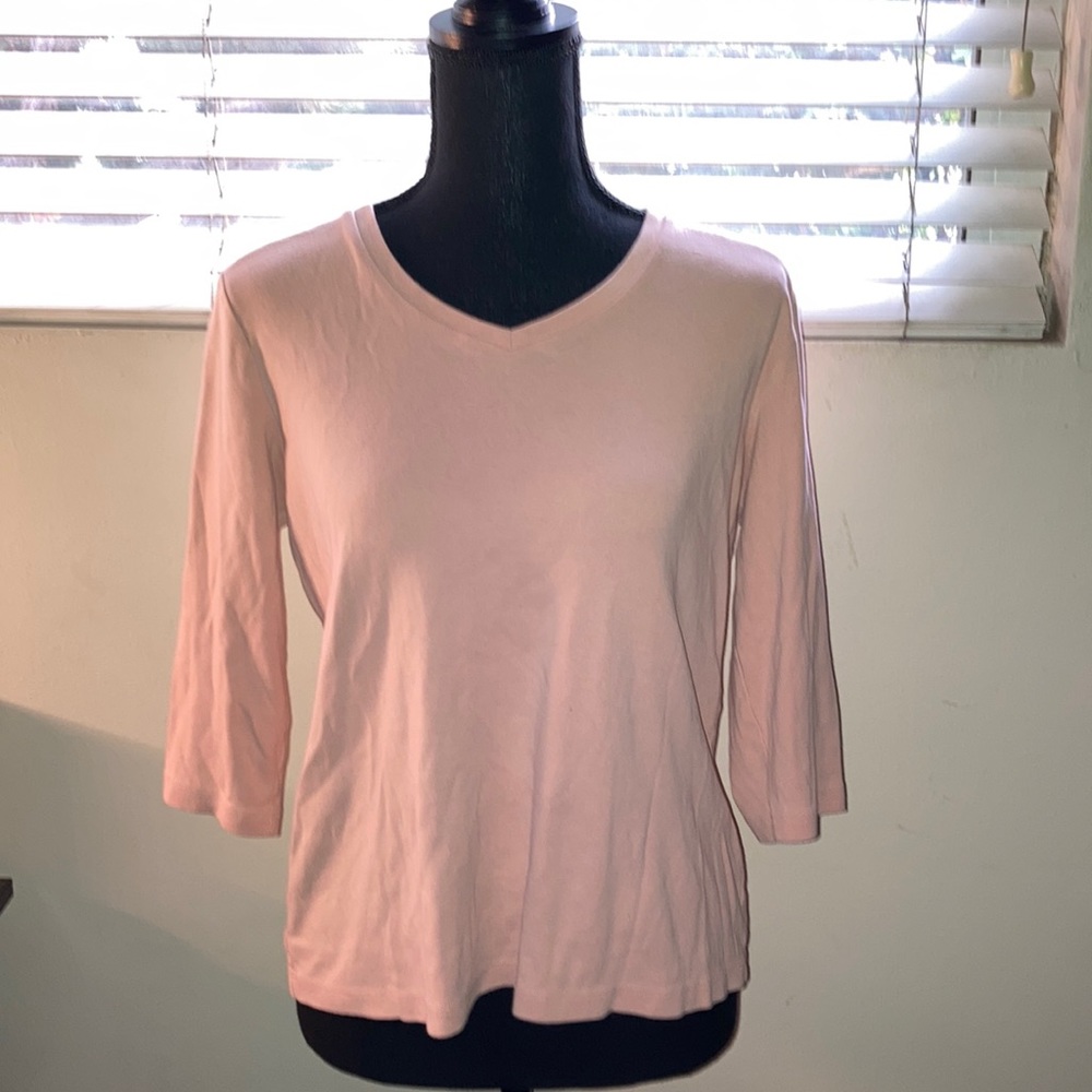 Pink v neck top
